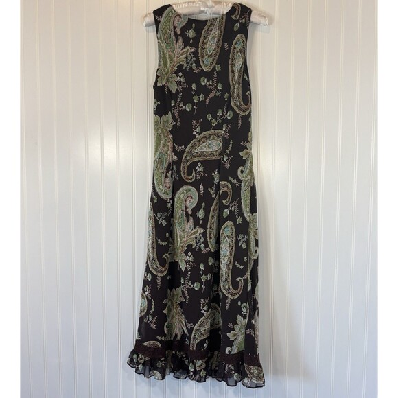 Vintage Womens 90s Dress Sz 10 Boho Forest Fairy Crochet Lace Paisley Phoebe Y2K - Picture 2 of 16